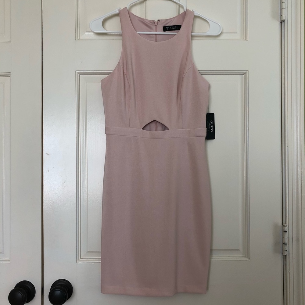 GUESS Form Fitting Baby Pink Cutout Dress Size 2